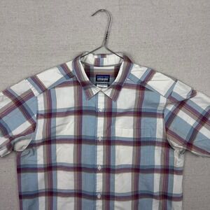 Patagonia Go To Organic Cotton Plaid Short Sleeve Button Up Shirt Men's Medium